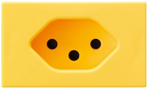 EB-Steckdose FLF Hager Typ 13 gelb mit Steckklemmen