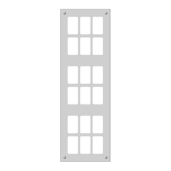 Plaque de montage FLF 6×3 Al anodisé nature