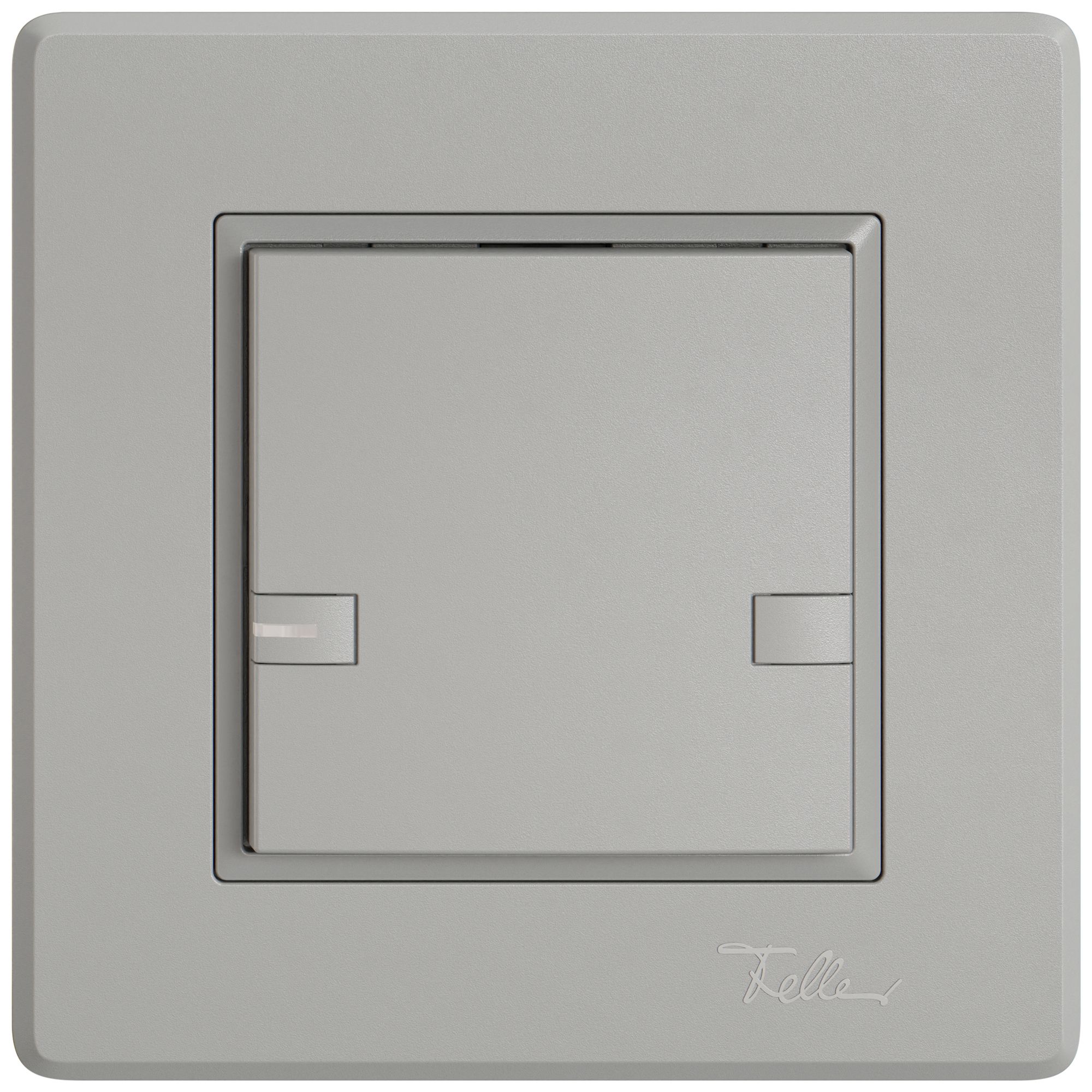 Poussoir universel ENC EDIZIO.liv UNI SNAPFIX® 5…48V a.LED bleu 1× comm.2T grc