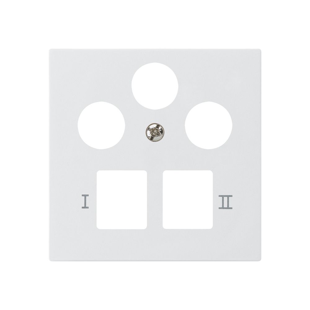 Frontplatte kallysto zu R&M HWS weiss 3-Loch SAT Multimedia
