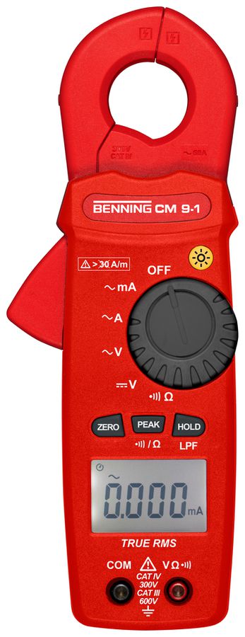 Pinza amperometrica Benning CM 9-1 600VUC 60A 600kΩ Cat IV 300V