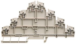 Borne multi-étage Weidmüller ZVLD 2.5 connexion à ressort 2.5mm² 4 étages beige