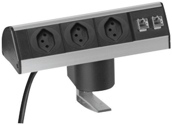 Tischanbaumodul 3×T13+2×RJ45/s K.6 Dock Data small Terminal 4