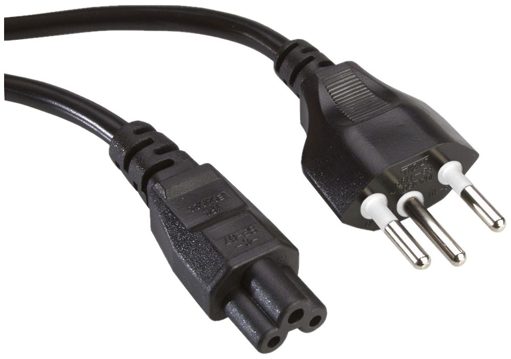 Apparatekabel VALUE, T12/C5, Td 3×0.75mm² 1m, schwarz