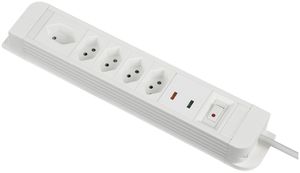 Presa multipla Princip Plus 5×T13 1.5m cavo protezione bambini interruttore bi