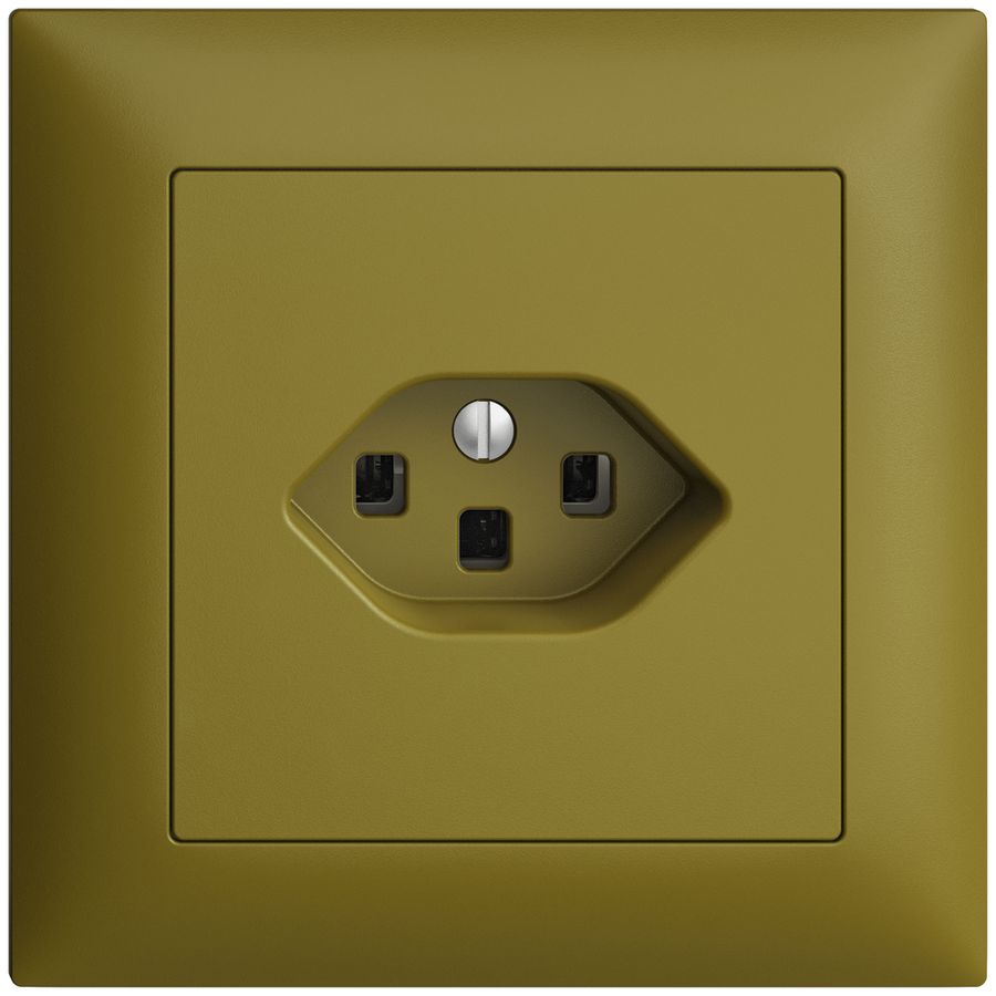 UP-Steckdose EDIZIOdue T23 16A olive, mit Steckklemmen