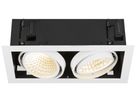 Downlight LED SLV KADUX 2×27W 3150lm 930 30° DALI 370×195mm blanc