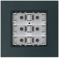 Poussoir KNX ENC KPR p.6×touches 6×points actionnables LED noir