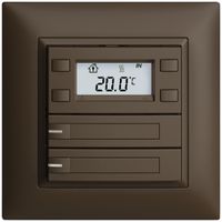 Pulsante RTH INC KNX 2×EDIZIOdue FMI coffee, con carta+LED RGB