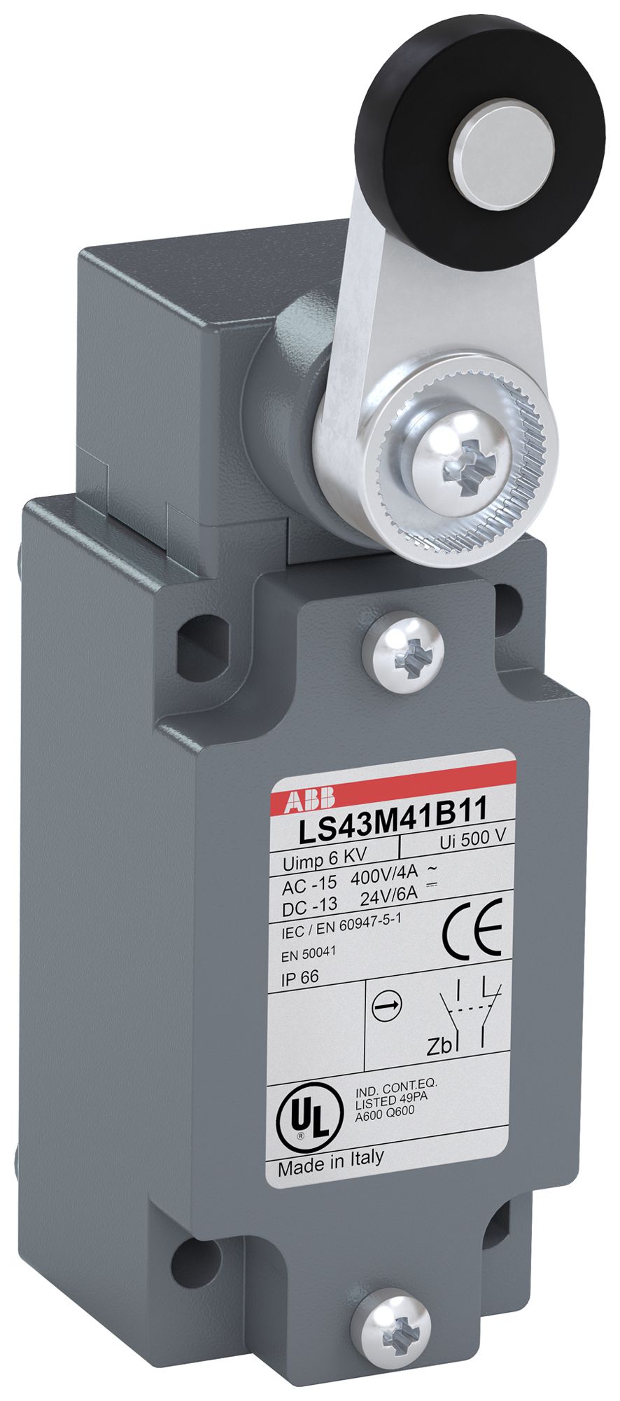 Positionsschalter ABB LS4 Rollenschwenkhebel Zamak M20