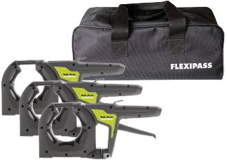 Kabelführungssystem 3er-Set Roll..Profi Flexipass Ø38mm inkl. Tasche