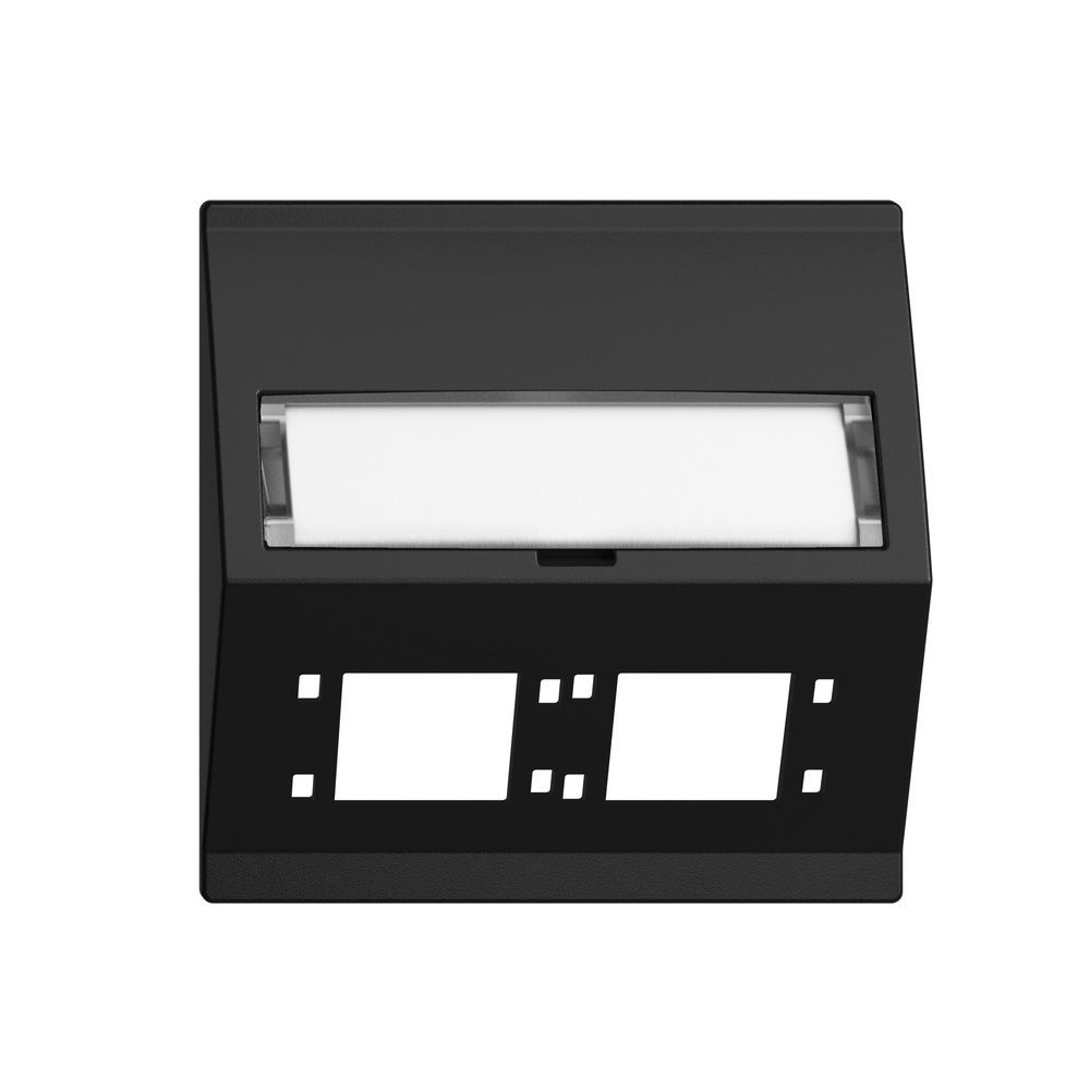 Kit montage INC EDIZIOdue F sortie oblique 2×R&M cat.6A/LC spécial, noir