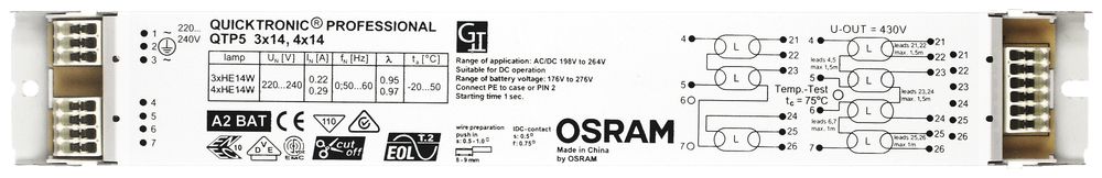 EVG Quicktronic QTP5 3×/4×14W für Notbeleuchtung