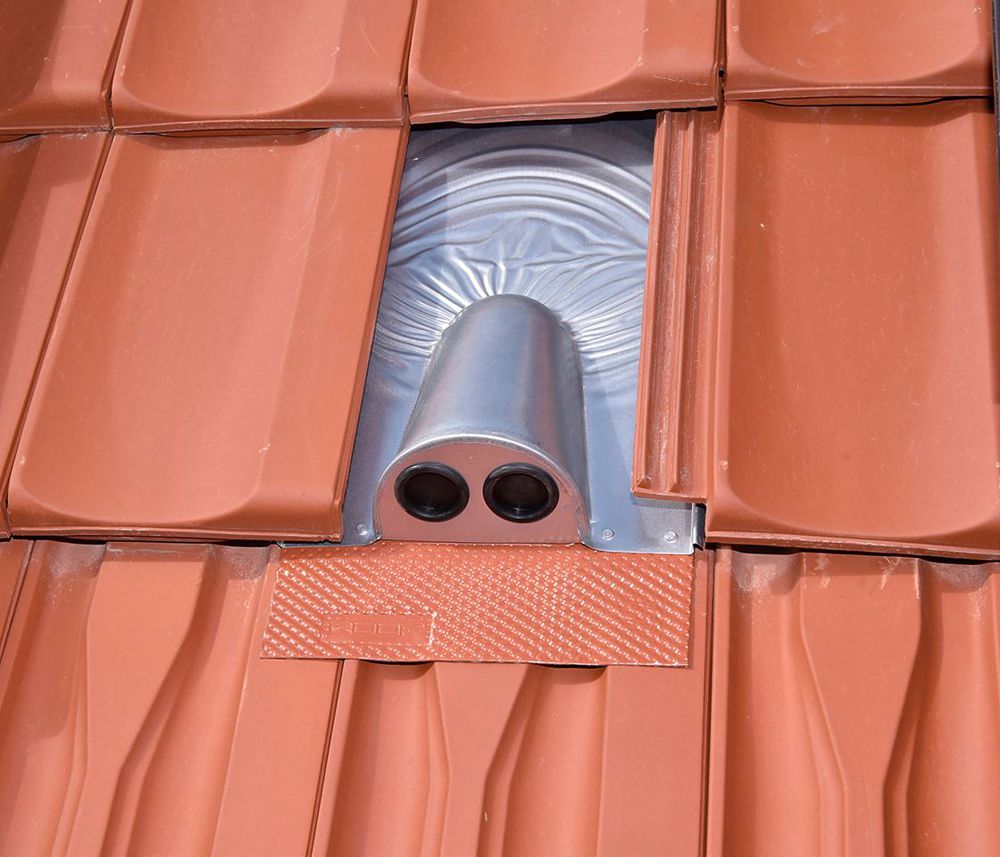 Tuile de traversée Plica Typ Ron vertic.10°…45° ac galv.chaud 460×275×100mm