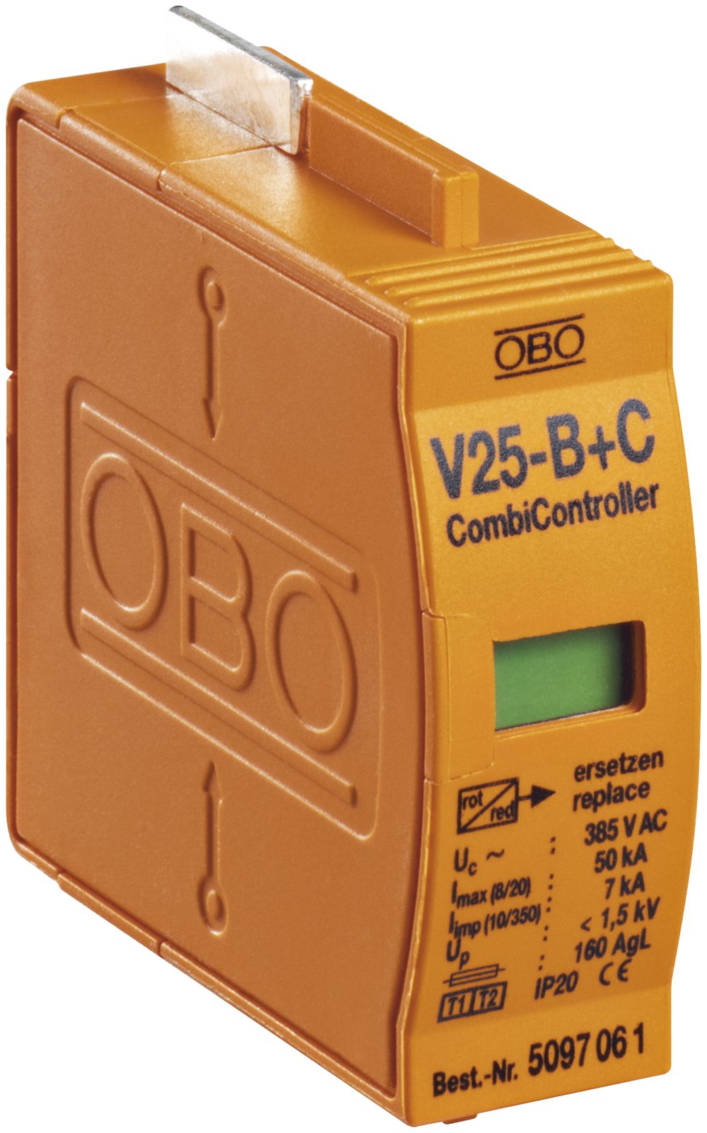 Parasurtension Bettermann V25 1L 385V partie supérieure