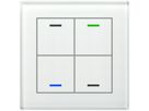 UP-Taster KNX RGBW MDT BE-GTL4TW.01 4T/4B Temp.Glas weiss "neutral"