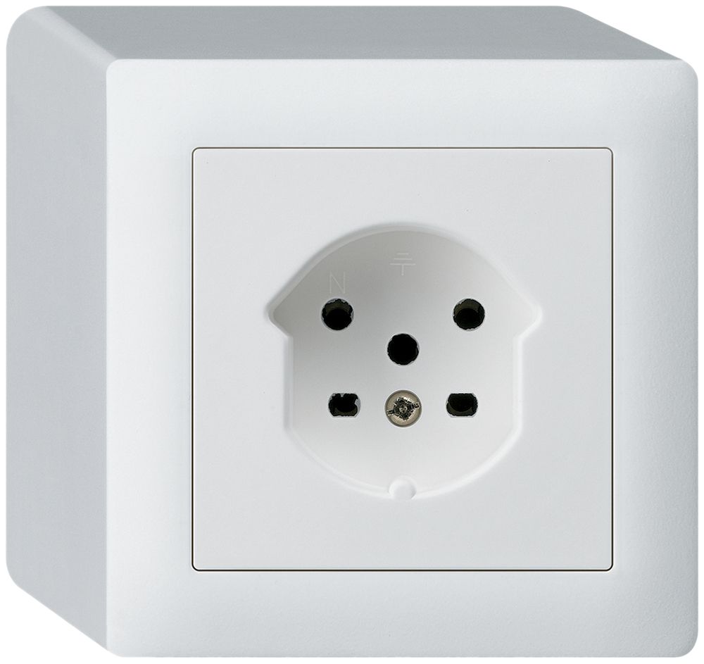 AP-Steckdose HA kallysto Typ 15 mit Steckklemmen weiss