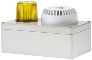 Blitzleuchte Hugentobler Typ 110 mit Sirene 12VAC 5Ws gelb