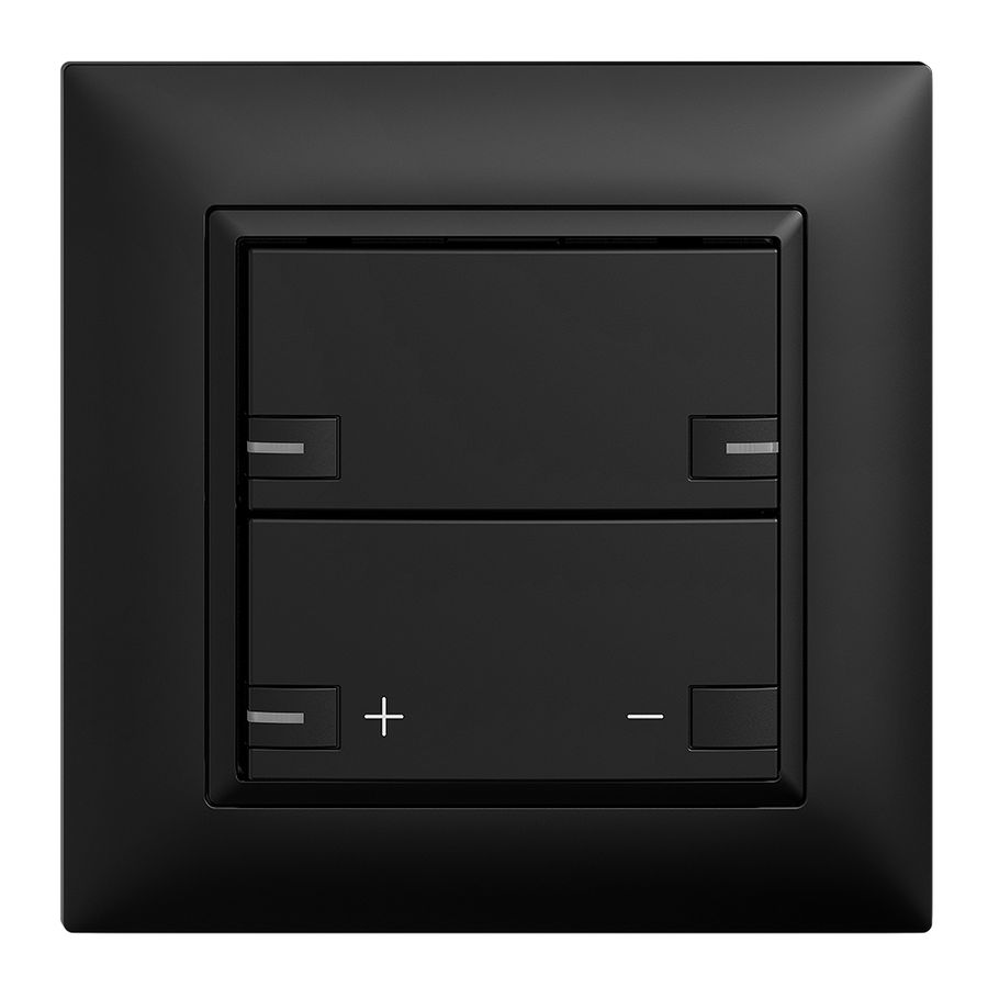 UP-Frontset EDIZIOdue zeptrionAIR Dimmer ohne Bezeichnung mit LED schwarz