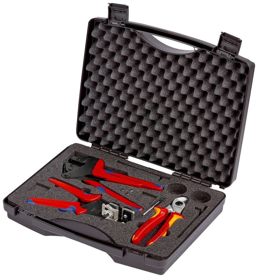 Valise d'outils KNIPEX pour PV sans bloc de sertissage