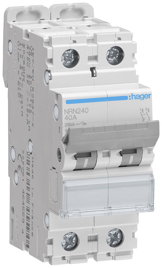 Disgiuntore Hager MCB 2P 415V tipo C 40A 2UM