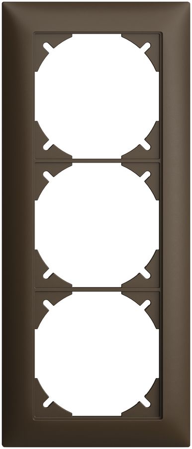 Cadre de recouvrement EDIZIOdue 1×3 coffee