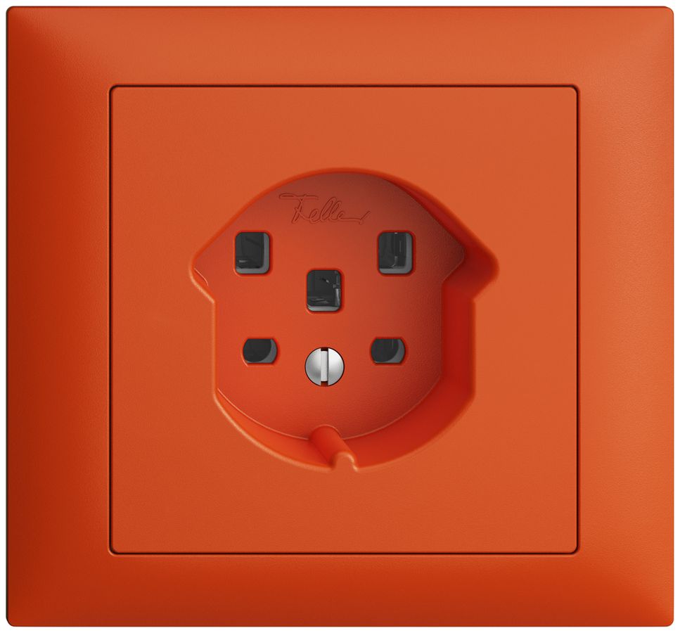 EB-Steckdose EDIZIOdue T25 16A orange, mit Steckklemmen