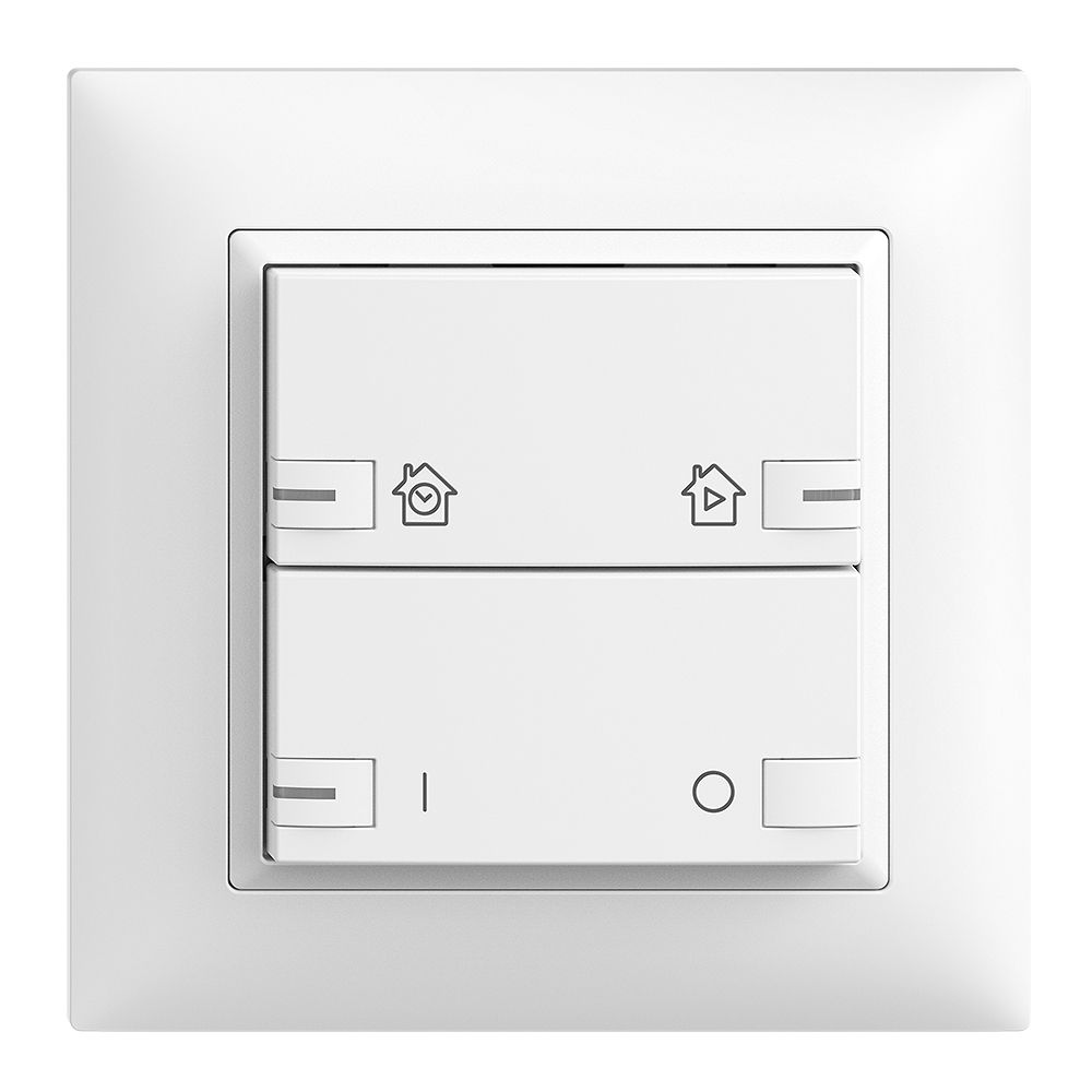 UP-Frontset EDIZIOdue zeptrionAIR ON/OFF 1K mit Bez. mit LED weiss