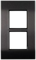 En-tête ENC Legrand Arteor 1×2 horizontal 157×92mm Black brushed
