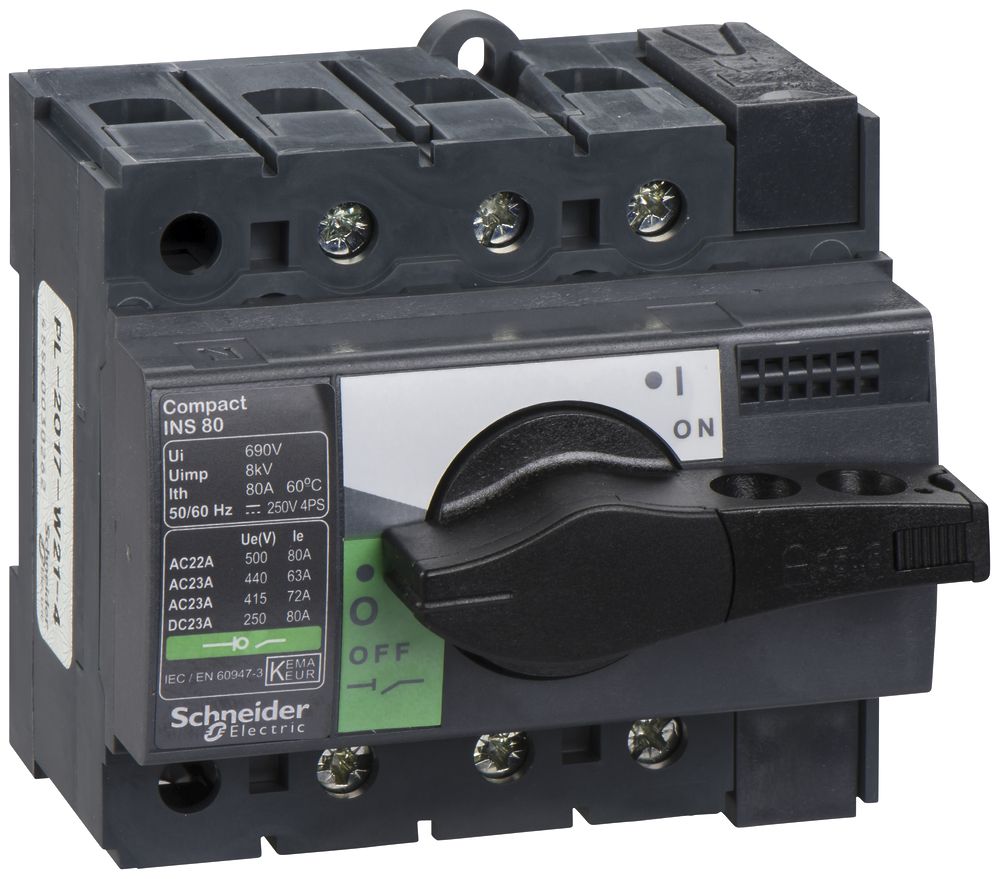 Interrupteur de charge INC Schneider Electric NS-I 80 3L gris/noir