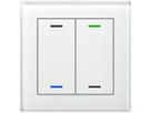 UP-Taster KNX RGBW MDT BE-GTL2TW.01 2T/4B Temp.Glas weiss "neutral"