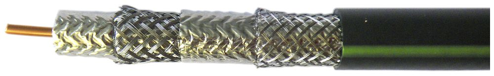 Koaxialkabel Cablecom TX15AQ 60/40-O 105dB Cca schwarz, 500m