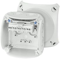 Boîte de dérivation AP Hensel KF G avec bornes 5×2.5mm² gris