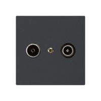 Presa di passaggio INC kallysto R/TV 23dB nero