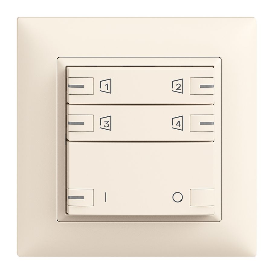 Kit de montage ENC Edue zeptrionAIR, WLAN ON/OFF LED-RGB 2×touche 2×comm.crema