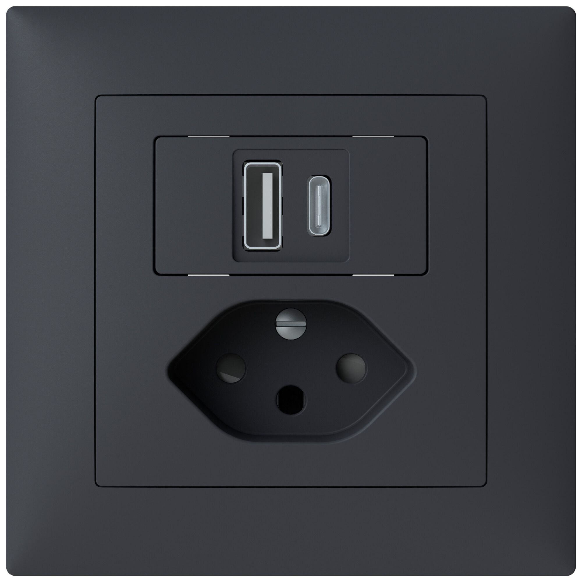 UP-USB-Ladesteckdose ABB Sidus 1×USB-A 1×USB-C + T13 3000mA OUT:5V an