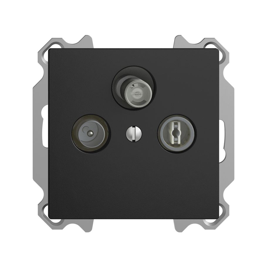 Prise d'antenne ENC SAT DB52 EDIZIOdue noir avec IEC/F