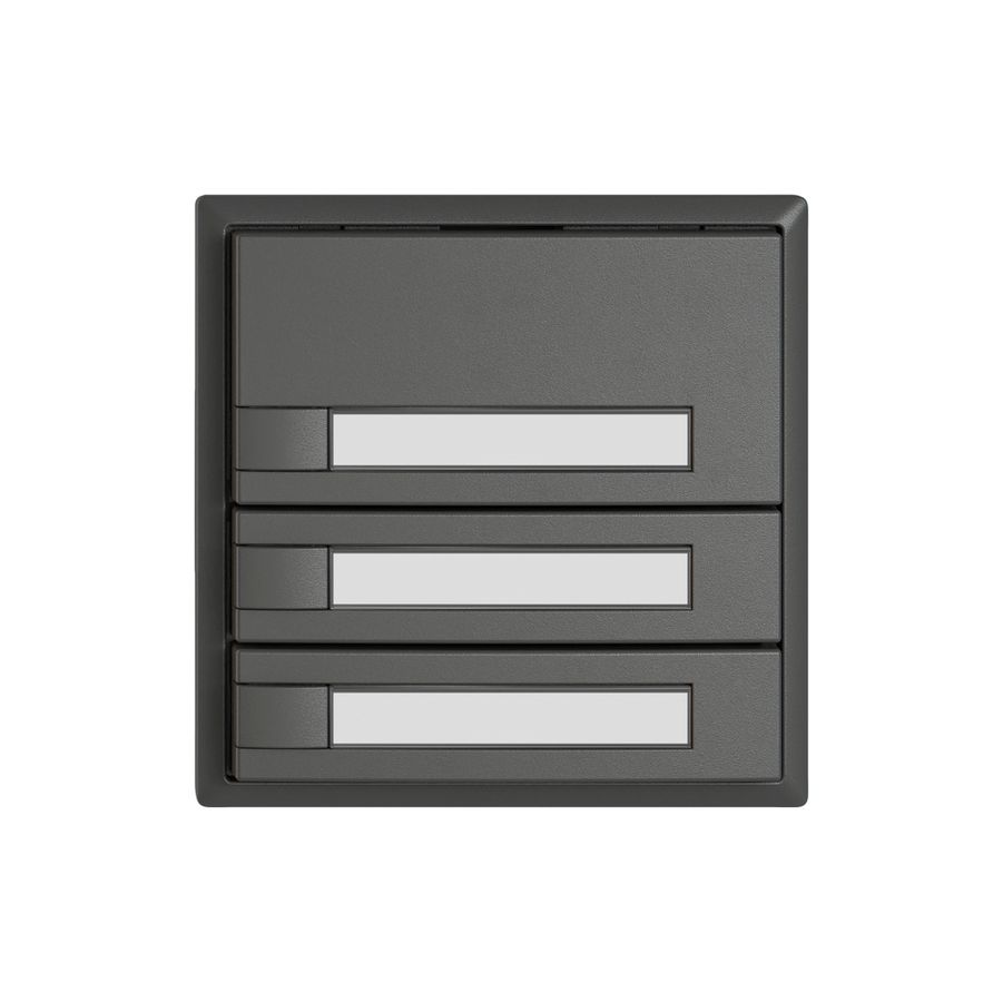 Pulsante universale EDIZIO.liv UNI SNAPFIX® s.LED 3× com.1T targ.grs