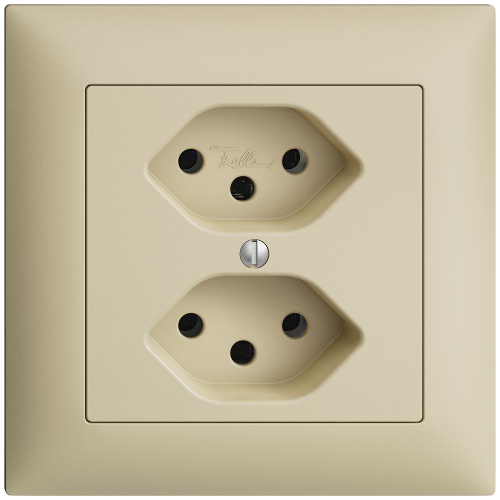 UP-Steckdose EDIZIOdue 2×T13 vanille