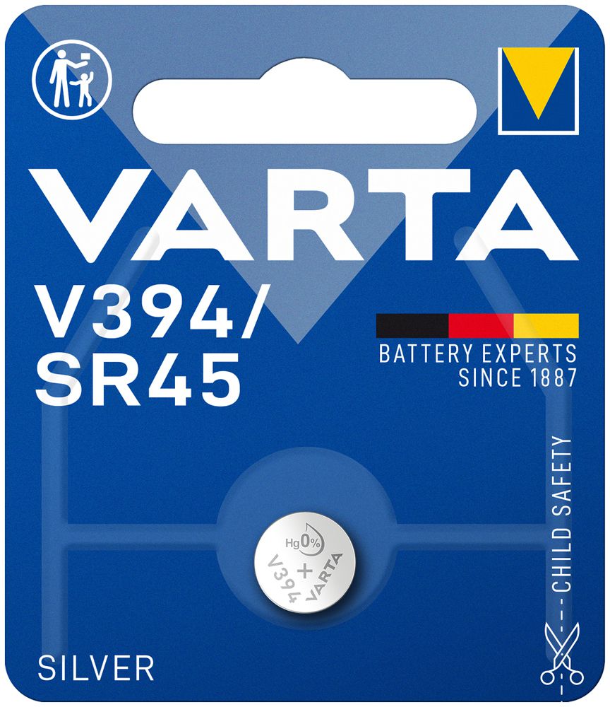 Pila bottone ossido argento VARTA V394, 1.55V blister a 1 pezzo
