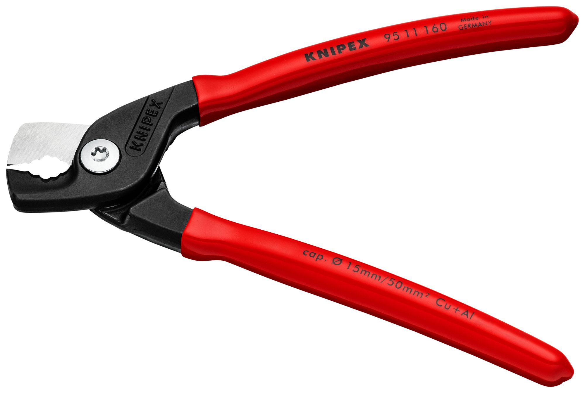 Kabelschere KNIPEX für Ø15mm max 160mm, Kunststoff