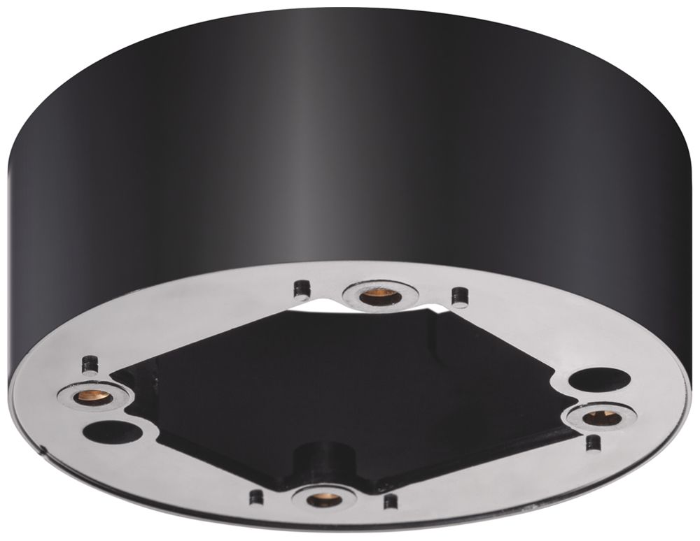 AP-Rahmen Niko Swiss Garde rund IP44 mit Abdeckung schwarz