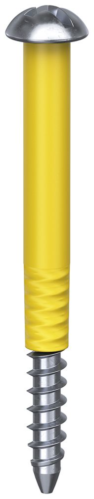 Vis en acier tête ronde AGRO 4×40mm zingué-passivé/isolé