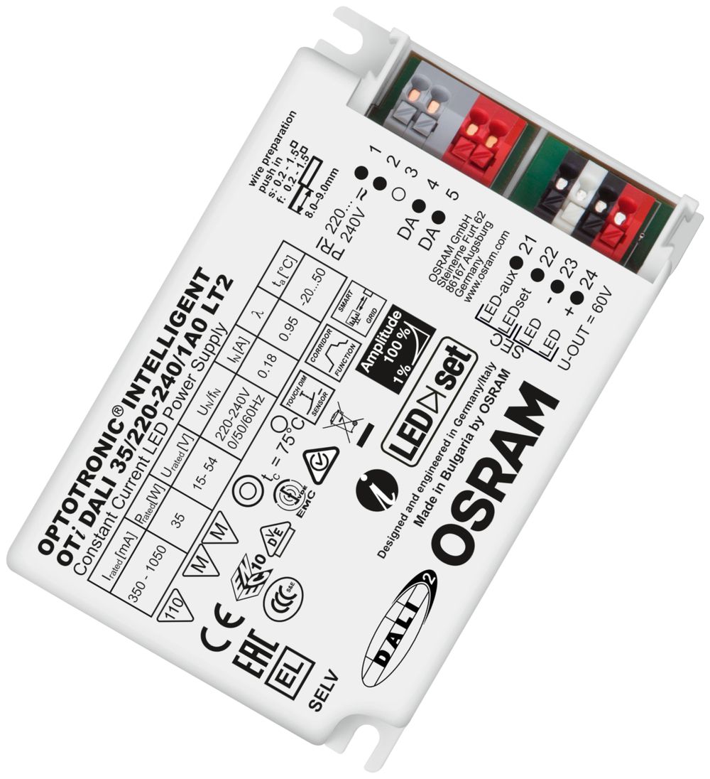 LED-Konverter Osram OTi LT2-2 1000mA, 35W, IP20, DALI