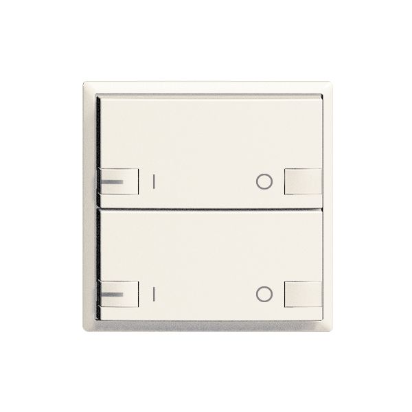 Kit frontal ON-OFF 2c/2t.a.LED ZEP 60×60mm blanc