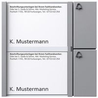 Module de touches Siedle, a.2 étiquettes, 2 touches d'appel a.symb.sonnerie arg