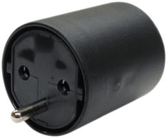 Adapter FIX CEE7/DE Kupplung T12 Stecker schwarz