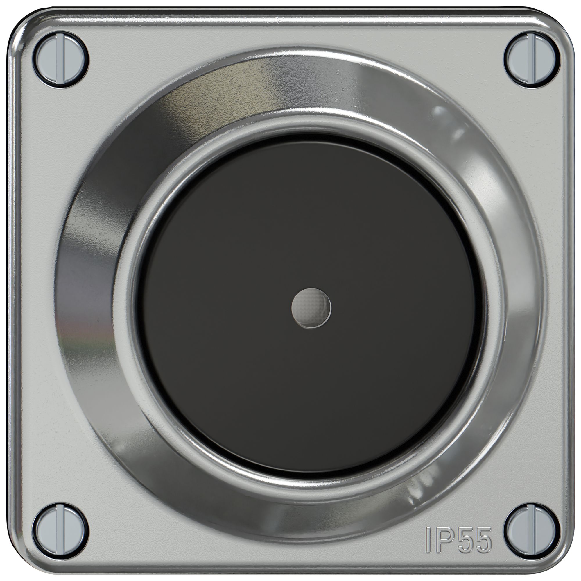 Oberteil ELEMENT SNAPFIX® Schalter/Taster mit Linse alu