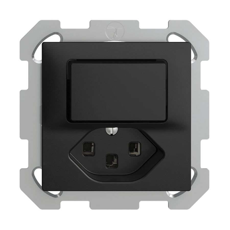 Combinazione INC 3/1L+T23 16A EDIZIOdue nero