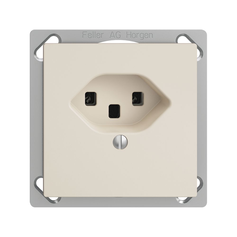 EB-Steckdose EDIZIOdue T23 16A crema, Schraubklemmen